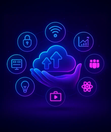 Enterprise DevOps consulting and cloud strategy illustration