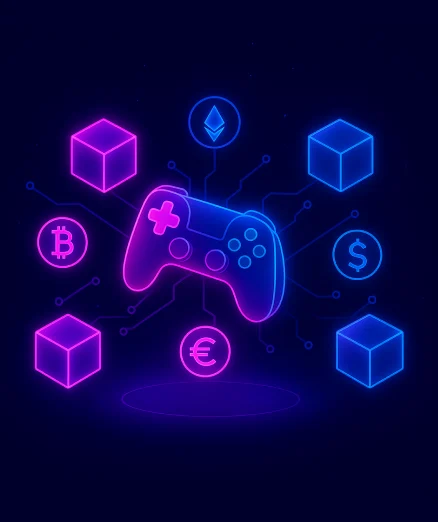 Blockchain Game Development with a controller that connects to different cryptocurrencies.